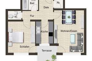 Gemütliche 2,5-Zimmer-Erdgeschosswohnung mit einer Terrasse und Einzelgarage! – Die vollständige Adresse der Immobilie erhältst du vom Anbieter., 73079 Süßen – Vorschaubild 13