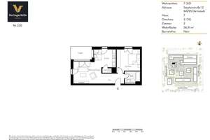 Clever geschnittene 2-Zimmer-Wohnung mit gemütlicher Loggia! – Stephanstraße 12, 64295 Darmstadt-West, Darmstadt – Vorschaubild 6