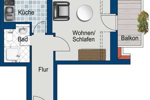 Großzügige 1-Raum-Wohnung mit guter Anbindung in Dresden-Löbtau! Bilder folgen – Bramschstr. 7, 1159 Löbtau-Nord, Dresden – Vorschaubild 2