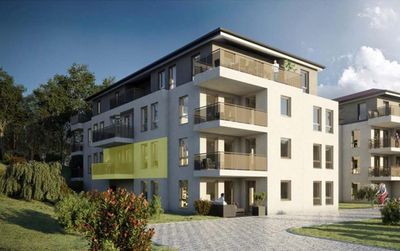 Neuwertige 2-Raum-Wohnung mit Einbauküche, Balkon, Lift & Stellplatz - Energieklasse A+