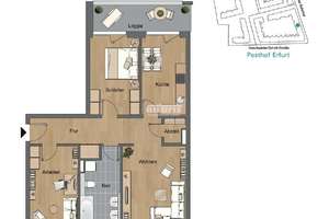 antaris Immobilien GmbH **Wohnkomfort mit Mehrwert: Gut geschnittene 3-Raum-Wohnung mit Balkon** – Die vollständige Adresse der Immobilie erhältst du vom Anbieter., 99085 Krämpfervorstadt, Erfurt – Vorschaubild 10