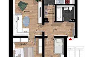 Erstklassige gut-verm. 3 Zimmer Eigentumswohnung mit Balkon im nördl. Speckgürtel von Düsseldorf – Die vollständige Adresse der Immobilie erhältst du vom Anbieter., 47249 Wanheim-Angerhausen, Duisburg – Vorschaubild 4