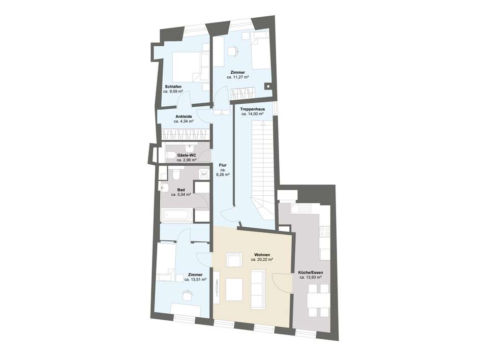 Grundriss Obergeschoss 1