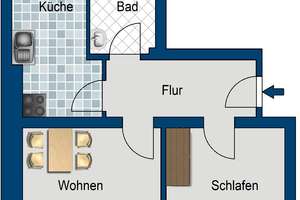 2-Zimmer-Wohlfühlwohnung mit Dusche + Balkon – Dodendorfer Platz 2, 39112 Leipziger Straße, Magdeburg – Vorschaubild 2