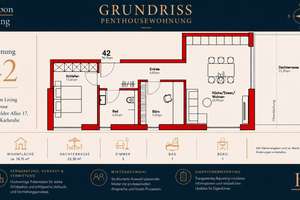 Neubau Penthouse | spektakulärer Weitblick ins Grüne trotz zentraler Stadtlage| 3-Zimmer | Erstbezug – Hagsfelder Allee 17, 76131 Oststadt, Karlsruhe – Vorschaubild 15