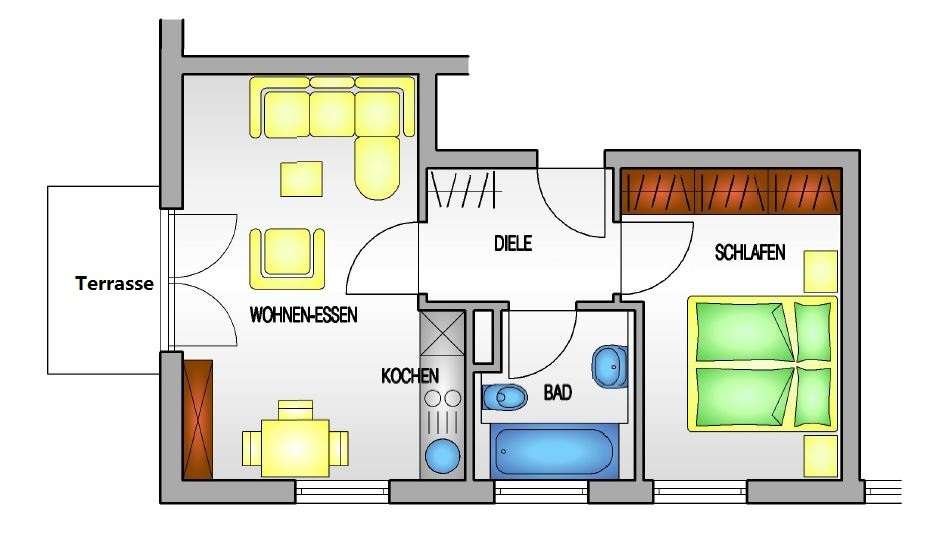 Grundriss bunt