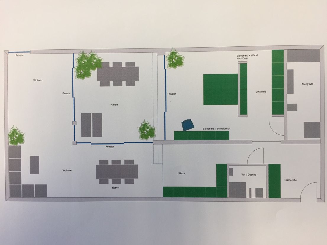 Grundriss mit Einrichtungsm&ouml;gl