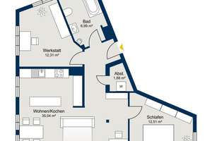 Charmante 3-Zimmer-Wohnung in der Augsburger Altstadt – Sofort bezugsbereit – Die vollständige Adresse der Immobilie erhältst du vom Anbieter., 86152 Jakobervorstadt-Nord, Augsburg – Vorschaubild 9