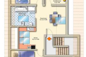 Lichtdurchflutete 3–4-Zi. im Dachgeschoss mit Südbalkon & Stellplatz – frei werdend in KA-Palmbach – Die vollständige Adresse der Immobilie erhältst du vom Anbieter., 76228 Palmbach, Karlsruhe – Vorschaubild 14