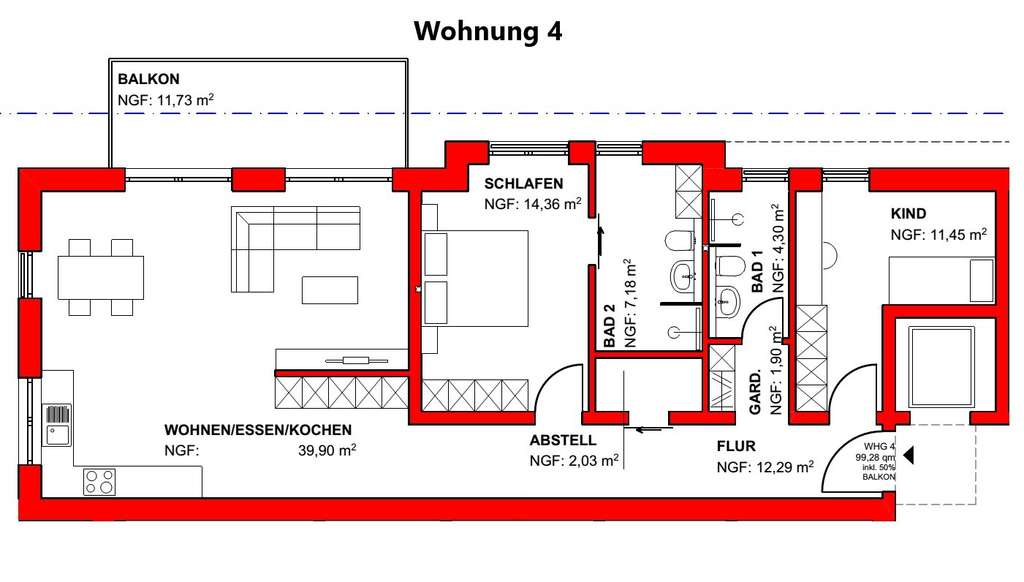 Immobilie in Saarburg - Modernes Wohnen im KFW 40  Energiesparhaus in gefragter Lage von Saarburg
 - Bild 1