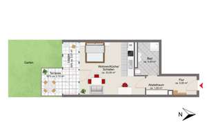 Kapitalanlage in München: Erdgeschosswohnung mit Loggia, Terrasse & Garten  – Die vollständige Adresse der Immobilie erhältst du vom Anbieter., 80339 Westend, München – Vorschaubild 7