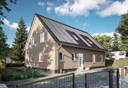 Straßenansicht mit SW PV