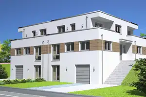 Bonn-Schweinheim - Neubau - riesige Doppelhaushälfte mit Keller - Massiv - Planungsphase. – Bonn – Vorschaubild 1