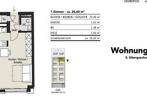 Appartement in der Innenstadt am Rand zum Belgischen Viertel – Die vollständige Adresse der Immobilie erhältst du vom Anbieter., 50674 Neustadt/Süd, Köln – Vorschaubild 5