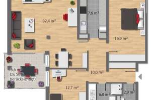 Hoch hinaus: Barrierefreie 3,5‑Raum-Wohnung mit rd. 96 m², Weitblick und TG Stellplatz in Stadtwald  – Die vollständige Adresse der Immobilie erhältst du vom Anbieter., 45133 Stadtwald, Essen – Vorschaubild 24