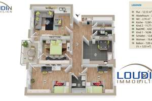Viel Platz, viel Licht – 4-Zimmer-Wohnung mit Balkon. – Die vollständige Adresse der Immobilie erhältst du vom Anbieter., 79618 Rheinfelden (Baden) – Vorschaubild 22