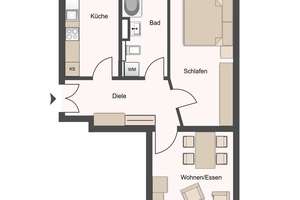 Kapitalanleger aufgepasst: Vermietete 2-Zimmer-Wohnung | großer Balkon | Kulturdenkmal – 4318 Anger-Crottendorf, Leipzig – Vorschaubild 3