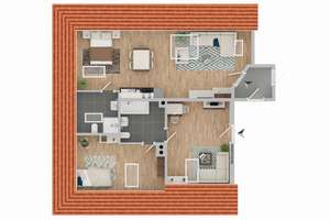++City Wohnung in Ulm++ Helle, renovierungsbedürftige DG-Wohnung mit 2-Bädern, EBK, 1 Stellplatz – Die vollständige Adresse der Immobilie erhältst du vom Anbieter., 89073 Oststadt, Ulm – Vorschaubild 10