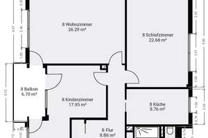 Helle klimatisierte 3 bis 4-Zimmer-Wohnung in Frankfurt Ginnheim – Die vollständige Adresse der Immobilie erhältst du vom Anbieter., 60431 Ginnheim, Frankfurt am Main – Vorschaubild 7