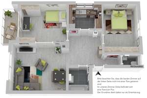 Ideal für Singles oder Paare - 3,5 Zimmer-Wohnung in guter Lage