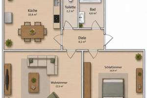 Kernsanierte 2-Zimmer-Wohnung in Krefeld – Erstbezug, auch WG-geeignet – Ispelsstraße 38, 47805 Dießem/Lehmheide, Krefeld – Vorschaubild 6