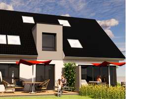 Stadthaus mit Keller inkl. Grundstück, großer Garten, KfW 40 A+ PV, Wärmepumpe, FBH