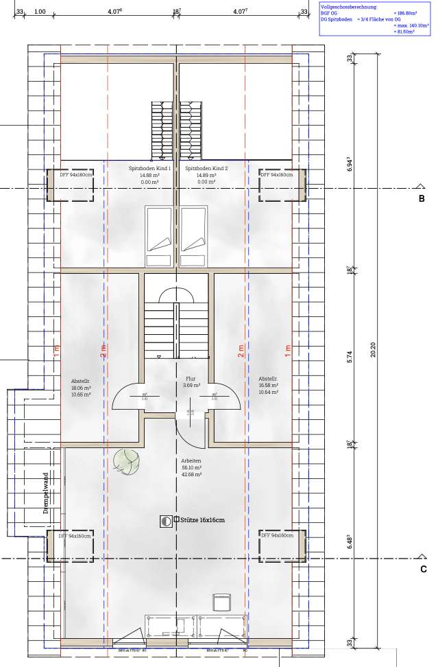 Grundriss Neubauoption 2 OG
