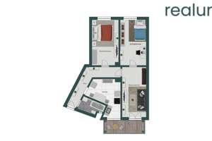 Solide 3-Zimmer mit neuem Balkon in Mannheim-Rheinau – bald bezugsfrei – Die vollständige Adresse der Immobilie erhältst du vom Anbieter., 68219 Rheinau, Mannheim – Vorschaubild 2