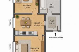 Erstbezug nach Renovierung - Apartment mit Blick ins Naturschutzgebiet – Die vollständige Adresse der Immobilie erhältst du vom Anbieter., 44805 Gerthe, Bochum – Vorschaubild 8