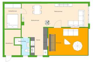 Freizeit Bungalow in Seenähe, Carport, Kamin , Küche, Bad, Wintergarten, 2 Zimmer, große Terrasse, P – Die vollständige Adresse der Immobilie erhältst du vom Anbieter., 14947 Nuthe-Urstromtal – Vorschaubild 2