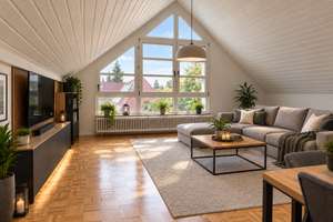 Gut geschnittene neu sanierte Dachgeschosswohnung in Nymphenburg-Gern