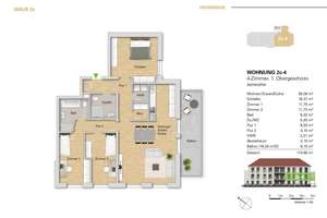 ***4 Zi. Neubauwohnung im 1.OG, WE 2c-4 mit sehr großen Balkon zu verkaufen**