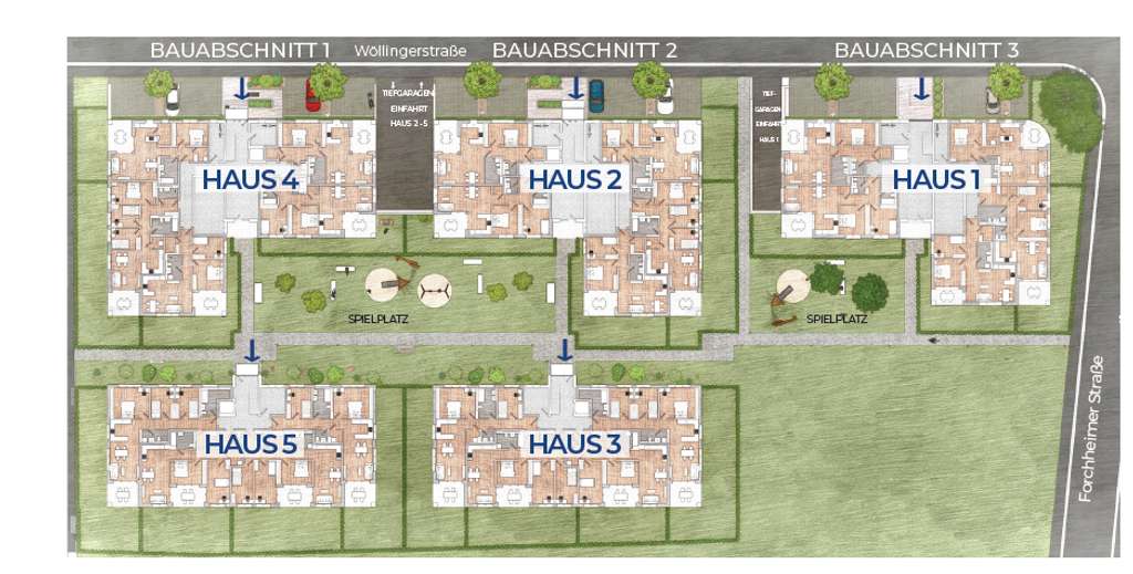 Immobilie in Endingen - Großzügige 2-Zimmer-Wohnung mit eigenem Garten in KW 40 (NH) Gebäude!! Whg. 205 - Bild 1
