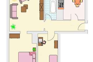 Hell & renoviert & gute Lage: 3-Zimmer-Wohnung mit Tageslichtbad, separate Küche mit Einbauküche – Grubenstraße 42, 18055 Stadtmitte, Rostock – Vorschaubild 14