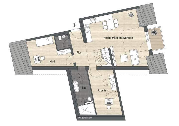 Grundrissplan WE Nr. 13