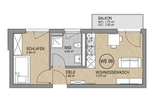 2-Zimmer Wohnung mit Balkon