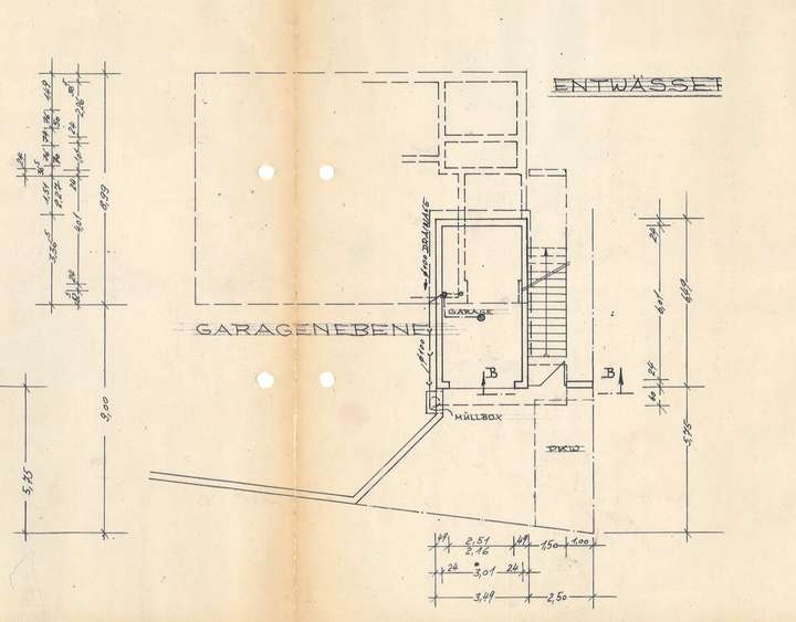 Entwässerung Garage