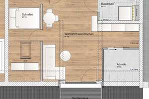 KfW 40 QNG: 150.000 € Förderkredit - 2 Zimmer DG Wohnung mit Süddachterrasse – Wasserturmstraße 3-5, 85748 Garching bei München – Vorschaubild 2