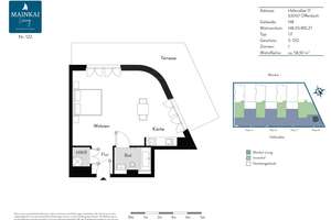 Moderne 1-Zimmerwohnung mit Einbauküche und Terrasse – Hafenallee 17, 63067 Kaiserlei, Offenbach am Main – Vorschaubild 6