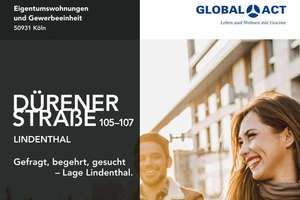 Modern & energieeffizient wohnen in Köln - Lindenthal – 3 Zimmer mit Balkon & Loggia! WE 5