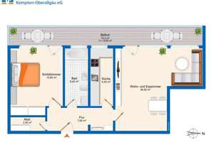 Renovierungsbedürftige 2,5-Zimmer-Wohnung in ruhiger und sonniger Lage – Die vollständige Adresse der Immobilie erhältst du vom Anbieter., 87437 Sankt Mang, Kempten (Allgäu) – Vorschaubild 11