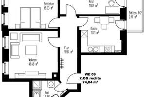 **4,61 % IST-Rendite** Stilvolle3-Raum-Wohnung - hochwertig saniert mit Balkon im Leipziger Osten !! – Plaußiger Straße 39, 4318 Sellerhausen-Stünz, Leipzig – Vorschaubild 11