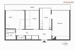 Sonnige 3‑ZKB mit klarer Raumstruktur und durchgehendem Balkon in Bogenhausen – Die vollständige Adresse der Immobilie erhältst du vom Anbieter., 81927 Johanneskirchen, München – Vorschaubild 7