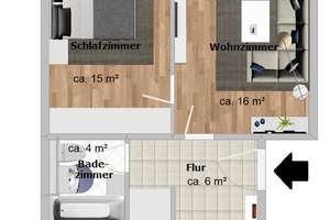 Renovierte 2- ZI WHG mit Loggia und Blick ins Grüne – Die vollständige Adresse der Immobilie erhältst du vom Anbieter., 38444 Rabenberg, Wolfsburg – Vorschaubild 10