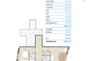 4-Zimmer-Neubauwohnung an der Kieler Förde – Die vollständige Adresse der Immobilie erhältst du vom Anbieter., 24143 Gaarden-Ost, Kiel – Vorschaubild 8