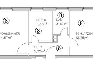 Perfekt geeignet für 2-er WG! Freie & helle 2-Zimmer-Wohnung im 2.OG in nettem MFH direkt an der TH – Die vollständige Adresse der Immobilie erhältst du vom Anbieter., 90489 Wöhrd, Nürnberg – Vorschaubild 11
