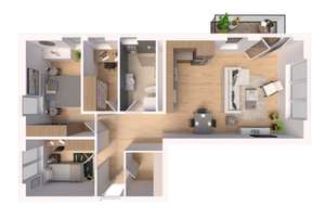 Altersgerechte, barrierefreie 4 Zimmer Wohnung im neuen Wohnpark Fliederhof – Johannes-Göderitz-Straße 82, 39130 Neu Olvenstedt, Magdeburg – Vorschaubild 3