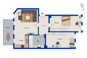 Kapitalanlage - Leipzig-Thonberg: Denkmalgeschützte 3-Zimmer-Wohnung mit Balkon und Aufzug – Die vollständige Adresse der Immobilie erhältst du vom Anbieter., 4317 Reudnitz-Thonberg, Leipzig – Vorschaubild 16