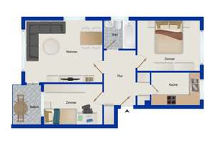 3-Zimmer-Wohnung mit Seeblick, Balkon und großem Gestaltungspotenzial im Grünen von HH-Bramfeld – Die vollständige Adresse der Immobilie erhältst du vom Anbieter., 22177 Bramfeld, Hamburg – Vorschaubild 10