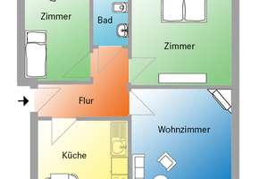 Frisch sanierte 3-Zimmer-Wohnung in ruhiger Lage! – Eggersdorfer Str. 24, 39122 Fermersleben, Magdeburg – Vorschaubild 9